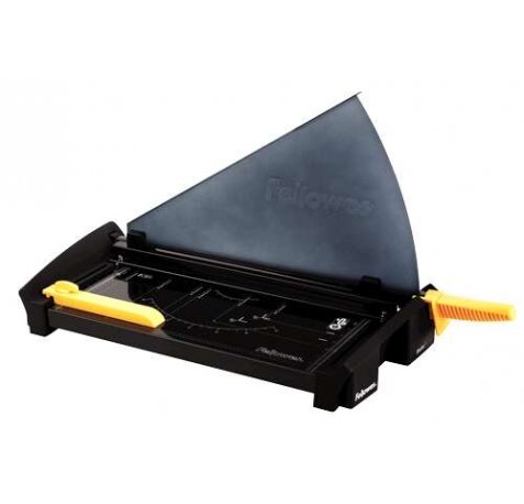 Fellowes Guillotina de uso Continuo para Mediana Empresa - Cuchilla de Corte en Acero Inoxidable - Capacidad de Corte 20 Hojas - Preensamblada y Plegable - Guias de Corte con Formatos Din