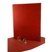 Mariola Carpeta Archivador de 4 Anillas Carton Forrado Papel Plastificado Cuero - Tamaño Cuarto Natural - Anillas Mixtas 25mm - Medidas 24x21x4cm - Color Marron (10 uds)