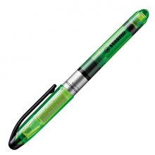 Stabilo Navigator Marcador Fluorescente - Zona de Agarre - Diseño Delgado - Practico Clip para Llevar - Trazo entre 2 y 5mm - Color Verde (10 uds)