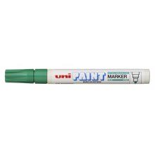 Uni-ball PX-20Marcador de Pintura - Punta Acrilica de Bala 2.2-2.8mm - Permanente en Todas las Superficies - Resistente a Luz y Agua - Cuerpo de Aluminio - Color Verde (12 uds)
