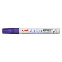 Uni-ball PX-20 Marcador de Pintura - Punta Acrilica de Bala 2.2-2.8mm - Permanente en Todas las Superficies - Resistente a Luz y Agua - Cuerpo de Aluminio - Color Violeta (12 uds)