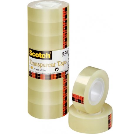 Scotch Pack de 8Â Cintas Adhesivas - 19mm x 33m - Color Transparente