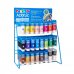 Carioca Expositor con 144 Tubos de Pintura Acrilica de 75ml - Colores Brillantes Resistentes a la Luz - Colores Surtidos
