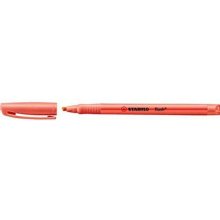 Satabilo Flash Marcador Fluorescente - Tamaño Bolsillo - Trazo de 1 y 3.5mm - Tinta con Base de Agua - Color Rojo (10 uds)