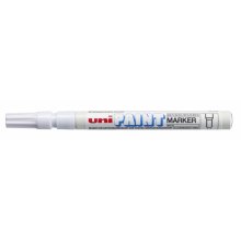 Uni-ball PX-21 Paint Marker - Marcador de Pintura - Punta Acrilica de Bala 0.8-1.2mm - Cuerpo de Aluminio - Tinta Resistente a Luz y Agua - Color Blanco (12 uds)
