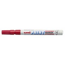 Uni-ball PX-21 Paint Marker - Marcador de Pintura - Punta Acrilica de Bala 0.8-1.2mm - Permanente en Todas las Superficies - Resistente a Luz y Agua - Color Rojo (12 uds)