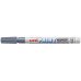Uni-ball PX-21 Paint Marker - Marcador de Pintura - Punta Acrilica de Bala 0.8-1.2mm - Permanente en Todas las Superficies - Resistente a Luz y Agua - Cuerpo de Aluminio - Color Gris (12 uds)