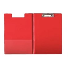 Esselte Carpeta con Pinza y Tapa de Carton Forrado con PP - TamaÃ±o A4 - Resistente Pinza de Metal - Funda Interior Adicional - Gancho para Colgar - Ranura para Boligrafo - Color Rojo