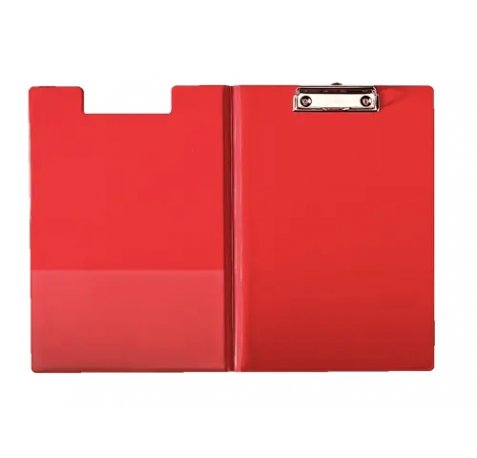 Esselte Carpeta con Pinza y Tapa de Carton Forrado con PP - TamaÃ±o A4 - Resistente Pinza de Metal - Funda Interior Adicional - Gancho para Colgar - Ranura para Boligrafo - Color Rojo