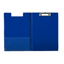 Esselte Carpeta con Pinza y Tapa de Carton Forrado con PP - TamaÃ±o A4 - Resistente Pinza de Metal - Funda Interior Adicional - Gancho para Colgar - Ranura para Boligrafo - Color Azul