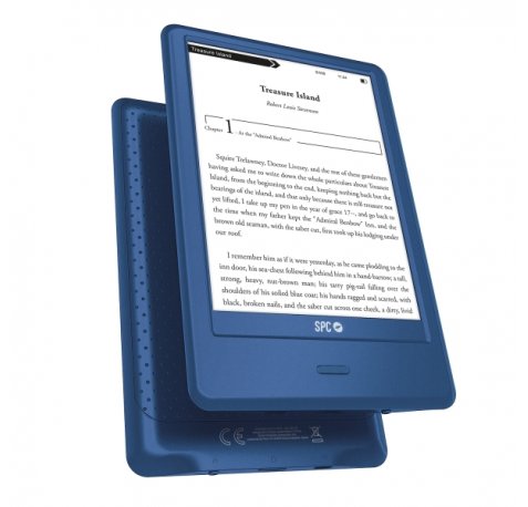 SPC Dickens Light 2 Pro Ebook - Pantalla Retroiluminada 6" Tactil -  Tinta Electronica - 8GB de Almacenamiento - Fino y Ligero - Autonomia de un Mes - Giro 90º -  Color Azul