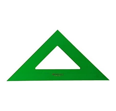 Faber-Castell Escuadra Tecnica 25cm - Sin Graduacion - Color Verde Transparente
