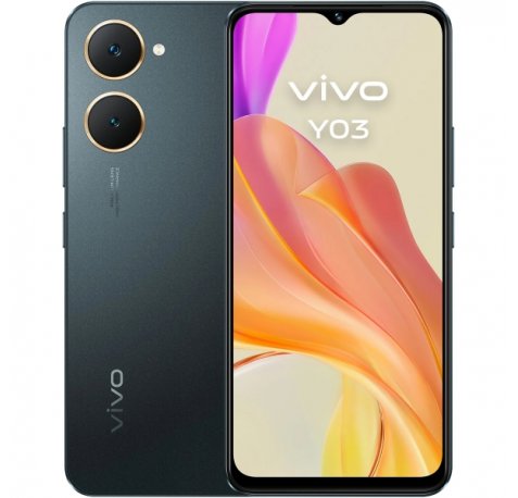 Vivo Y03 Smartphone Pantalla 6.56" - 4GB - 128GB - Camara 13Mp - Bateria 5000mAh - Admite Carga de 15W - Color Negro