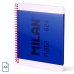 Milan Nata 624 Cuaderno Espiral Formato A4 Pautado 7mm - 80 Hojas de 95 gr/m2 - Microperforado, 4 Taladros - Color Azul