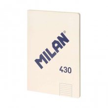Milan Libreta Encolada Formato A4 Pautado 7mm - 48 Hojas de 95 gr/m2 - Microperforado - Tapa Blanda - Color Beige