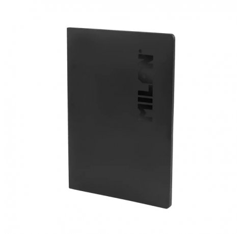 Milan Shadow Libreta Encolada Formato A4 Cuadricula 5x5mm - 48 Hojas de 95 gr/m2 Microperforadas - Color Negro