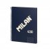 Milan 430 Since 1918 Cuaderno Espiral Formato A4 Doble Pauta 3,5mm - 80 Hojas de 95 gr/m2 Microperforadas con 4 Taladros - Tapa Dura - Color Azul