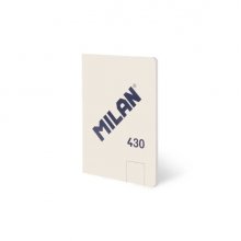 Milan 430 Libreta Encolada Formato A5 Hojas Blancas - 48 Hojas de 95 gr/m2 - Microperforado - Tapa Blanda - Color Beige