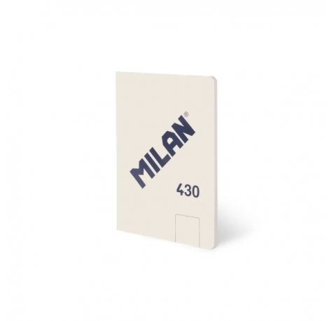 Milan 430 Libreta Encolada Formato A5 Hojas Blancas - 48 Hojas de 95 gr/m2 - Microperforado - Tapa Blanda - Color Beige