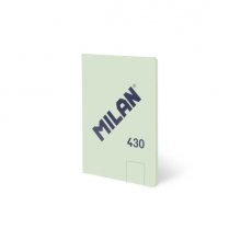 Milan 430 Libreta Encolada Formato A5 Hojas Blancas - 48 Hojas de 95 gr/m2 - Microperforado - Tapa Blanda - Color Verde