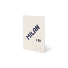 Milan 430 Libreta Encolada Formato A5 Pautado 1 Linea 7mm - 48 Hojas de 95 gr/m2 - Microperforado - Tapa Blanda - Color Beige