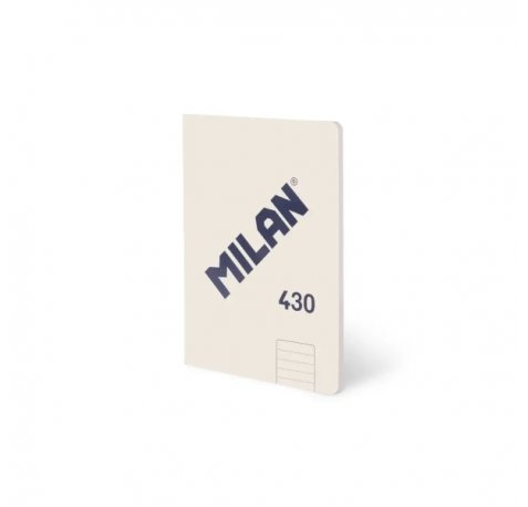 Milan 430 Libreta Encolada Formato A5 Pautado 1 Linea 7mm - 48 Hojas de 95 gr/m2 - Microperforado - Tapa Blanda - Color Beige