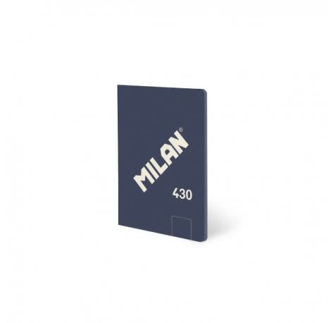 Milan 430 Libreta Encolada Formato A6 Hojas Blancas - 48 Hojas de 95 gr/m2 - Microperforado - Tapa Blanda - Color Azul