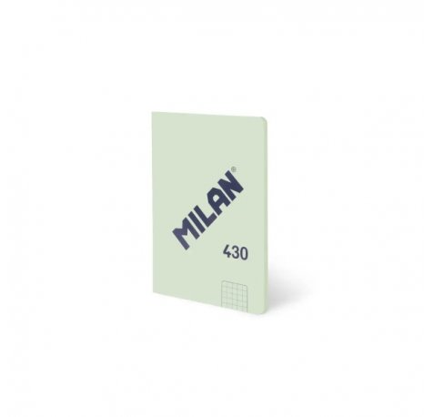Milan 430 Libreta Encolada Formato A6 Cuadricula 5x5 - 48 Hojas de 95 gr/m2 - Microperforado - Tapa Blanda - Color Verde
