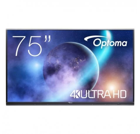 Optoma Creative Touch Serie 5 Pizarra Interactiva Tactil 75" UltraHD 4K - Certificacion Google EDLA -Tiempo de Respuesta 6ms - 32 Puntos Tactiles Simultaneos - HDMI, VGA, DisplayPort, USB-A, C, RJ-45 - Android 13