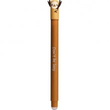 Eberhard Faber Animal Erase It! Boligrafo Borrable Tinta Gel Azul - Trazo 0.7mm - Tacto Soft - Diseño Perezoso (6 uds)