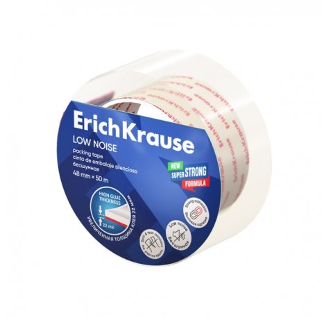 Erichkrause Cinta Precinto Bajo Ruido - 48mmx50m - Transparente