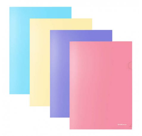 Erichkrause Pack de 12 Dossiers Uñero Fizzy Pastel - A4 Opaco - Color Surtido