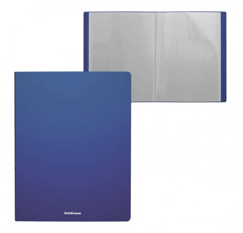 Erichkrause Carpetas con Fundas Matt Classic - 20 Fundas - Tamaño A4 - Color Azul (4 uds)