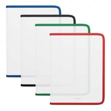 Erichkrause Pack de 4 Carpetas con Cremallera Matt Clear - A4+ - Color Rojo