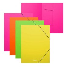Erichkrause Pack de 4 Carpetas Solapas Matt Neon - A4 - Colores Surtidos