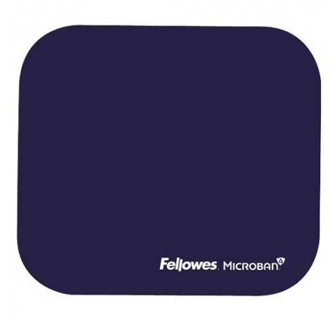 Fellowes Alfombrilla para Raton con Microban - Proteccion Antibacteriana - Base de Goma - 23.2x19.9cm - Color Azul