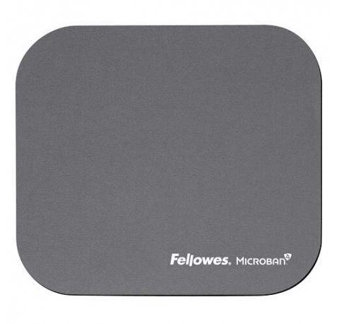 Fellowes Alfombrilla para Raton con Microban - Proteccion Antibacteriana - Base de Goma - 23.2x19.9cm - Color Gris