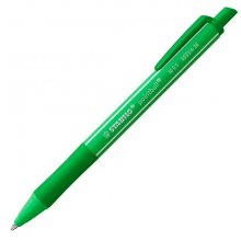 Stabilo Pointball Colorful Boligrafo Retractil - Trazo 0.5mm - Hecho con 87% Bioplastico - Grip Antideslizante - Recargable - Color Verde (10 uds)