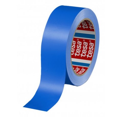 Tesa 60404 Cinta de Embalar Premium 12mm x 66 Metros - Fabricado en SPVC - Adhesivo de Caucho Natural - Color Azul (12 uds)