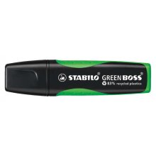 Stabilo Green Boss Marcador Fluorescente - Fabricado con un 83% de Plastico Reciclado - Trazo entre 2 y 5mm - Recargable - Color Verde (10 uds)