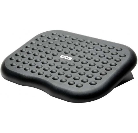 Fellowes Reposapies Inclinable - Inclinacion Ajustable - Gran Superficie Efecto Masaje - Color Negro