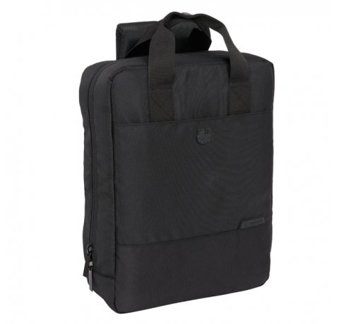 Safta F.C.Barcelona Premium Mochila para Portatil hasta 13.3" - Conector USB - Bolsillo Interior - Ergonomica - Cinta para Maleta - Asa Superior - 12.45L - 290x110x390mm - Color Negro
