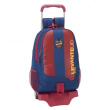 Safta Levante U.D. Mochila con Carro - Portabotellas - Dos Compartimentos Grandes - Tirador Doble - Hombreras y Espalda Acolchadas - Mochila Extraible - 320x160x440mm - Color Rojo y Azul