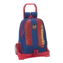 Safta Levante U.D. Mochila con Carro - Portabotellas - 2 Compartimentos - Tirador Doble - Hombreras y Espalda Acolchadas - Asa de Mano - Mochila Extraible - 320x160x440mm - Color Rojo y Azul