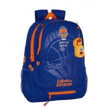 Safta Valencia Basket Mochila Adaptable a Carro - Adaptable a Carro - Bolsillos Laterales - Dos Compartimentos - Hombreras Acolchadas - Asa Superior - 23L - 320x160x440mm - Color Azul Oscuro
