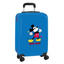 Safta Mickey Mouse Only One Maleta Trolley de Cabina 20â? - Cierre con Candado - Compartimentos con Cremallera - Asa Flexible de PVC - Ajustable - ABS y PC - 40.1L - 45x200x550mm - Color Azul