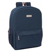 Safta el Ganso Eclipse Mochila Adaptable a Carro - Tirador Doble - Hombreras Ergonomicas - Bolsillo Frontal - Asa Superior - 18L - 320x140x430mm - Color Azul Marino