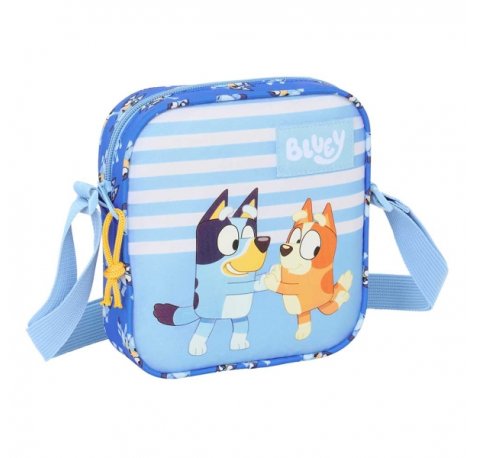 Safta Bluey Let'S Play Bolsito con Bandolera - 1L - Material Resistente - Facil de Transportar - Ideal para Uso Diario - 160x40x180mm - Color Azul
