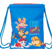 Safta Paw Patrol Cool Saco Plano - Bolsillo con Cremallera - Cierre con Cordones - 3L - 260x10x340mm - Color Azul