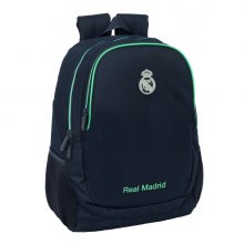 Safta Real Madrid 2Âª Equipacion 25/26 Mochila Adaptable a Carro - Portabotellas - 2 Compartimentos - Tirador Doble - Hombreras Ergonomicas - Asa Superior - 23L - 320x160x440mm - Color Azul Marino